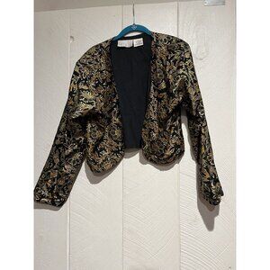 Vintage Passports of Pier 1 Imports jacket Beaded Large Women’s Cropped Floral